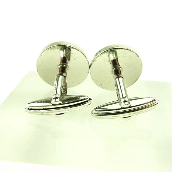 DUNHILL Cufflinks button Design Silver 925 Authentic USED - Picture 4 of 9